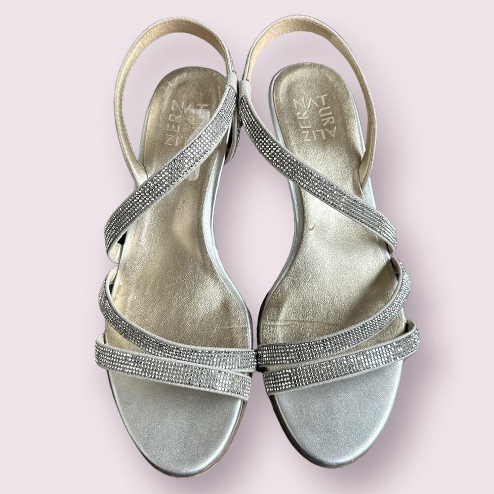 Nurture by Lamaze Silver Strappy Embellished Slingback Sandals